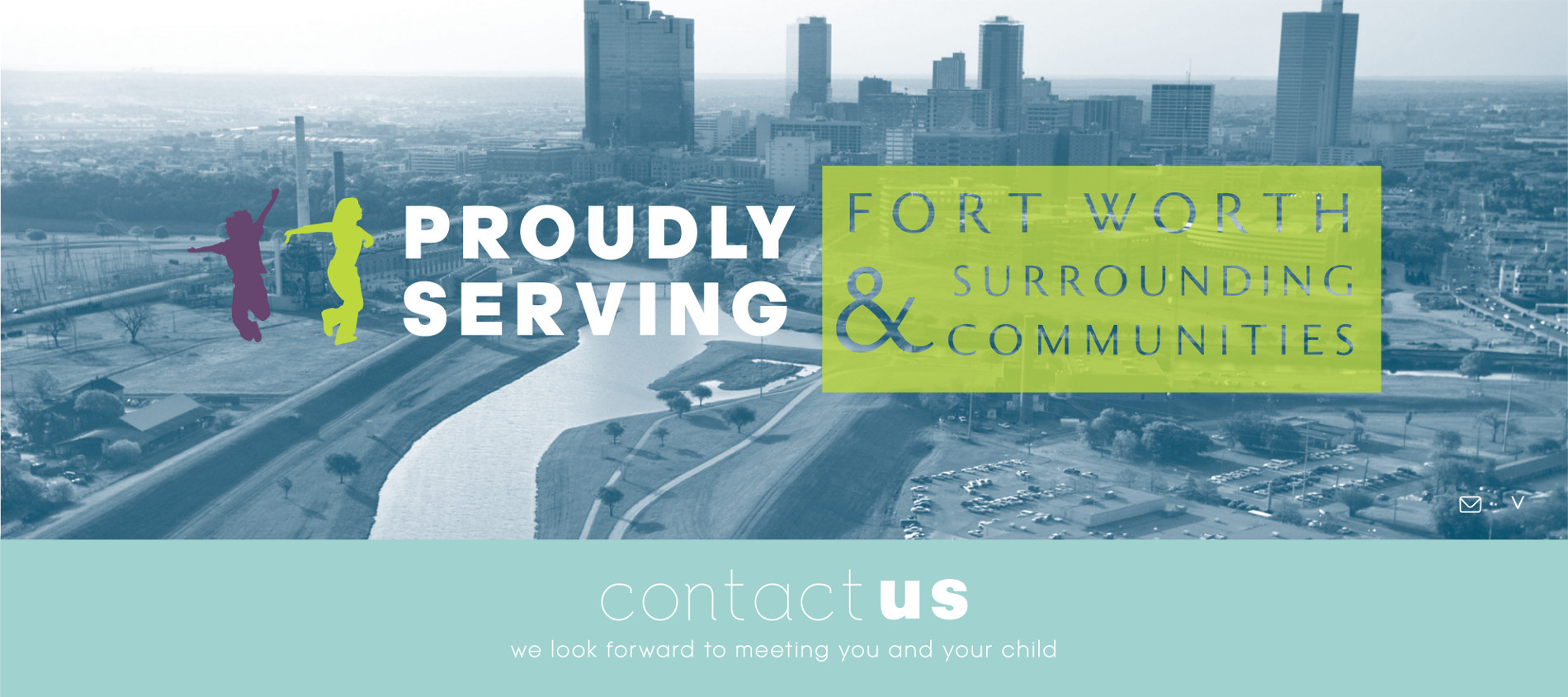 Fort Worth skyline with text proudly serving fort worth and surrounding communities